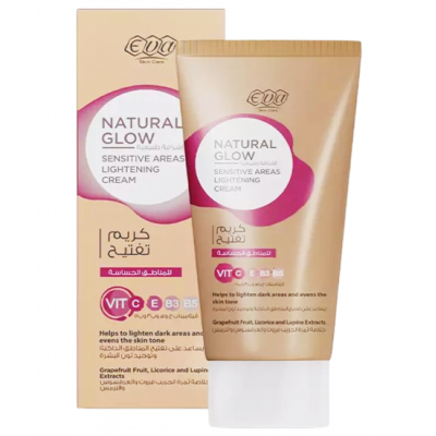 EVA SKIN CARE NATURAL GLOW LIGHTENING CREAM FOR SENSITIVE AREAS 50 GM EVA SKIN CARE NATURAL GLOW LIGHTENING CREAM FOR SENSITIVE AREAS 50 GM